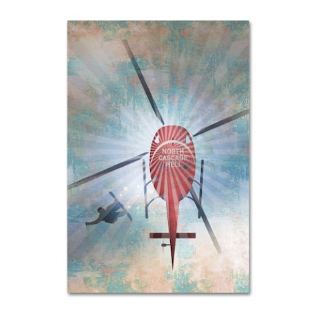 Greg Simanson 'Heli Boarding' Canvas Art,12x19